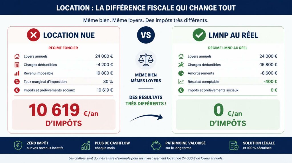 régime fiscal immobilier locatif LMN