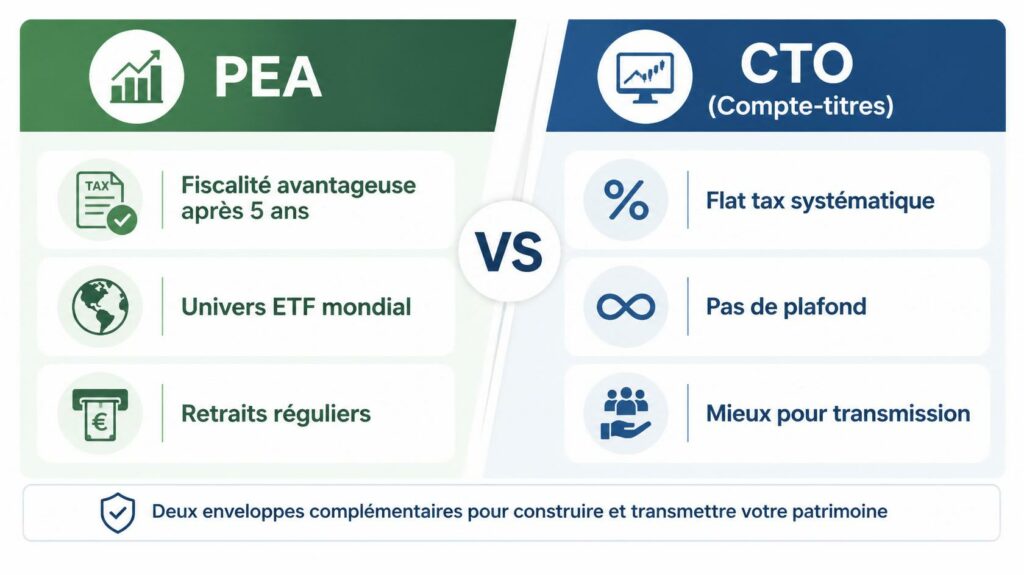 PEA ou compte-titres que choisir